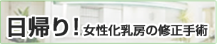 日帰り女性化乳房手術